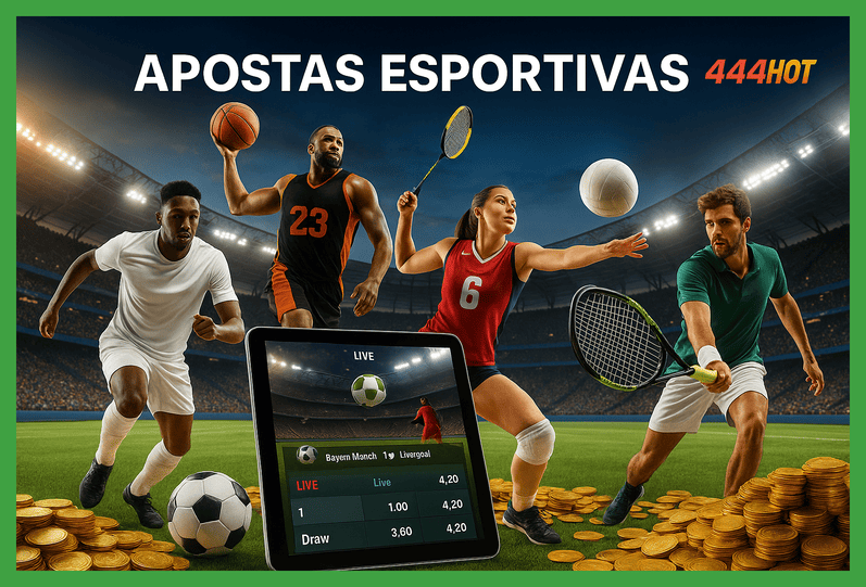 Apostas esportivas no cassino online 444HOT
